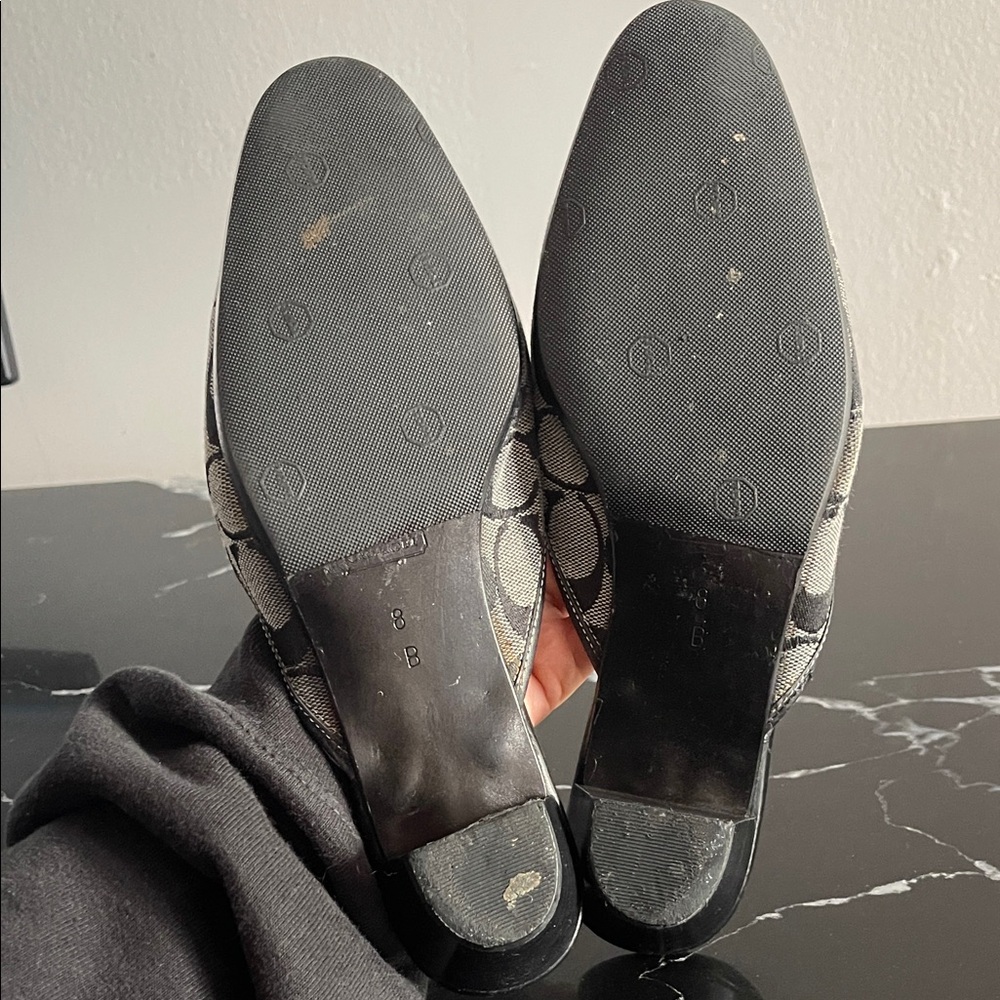 Coach Black and Cream Women's Mules - Picture 4 of 4